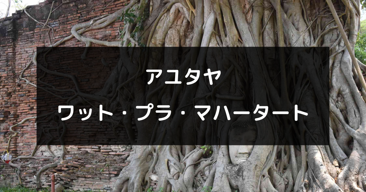 【アユタヤ】『ワット・プラ・マハータート』木の根に仏頭が埋もれる遺跡へ行ってみた